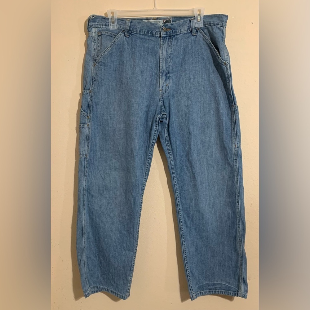 Levi's Carpenter Jeans 38x30 Mens Blue Washout Distressed